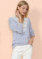 V Neck Lace Trim Sweater