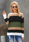 Color Block Striped Fall Sweater
