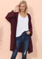 Open Front Chunky Knit Cardigan