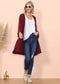 Open Front Chunky Knit Cardigan