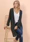 Open Front Chunky Knit Cardigan