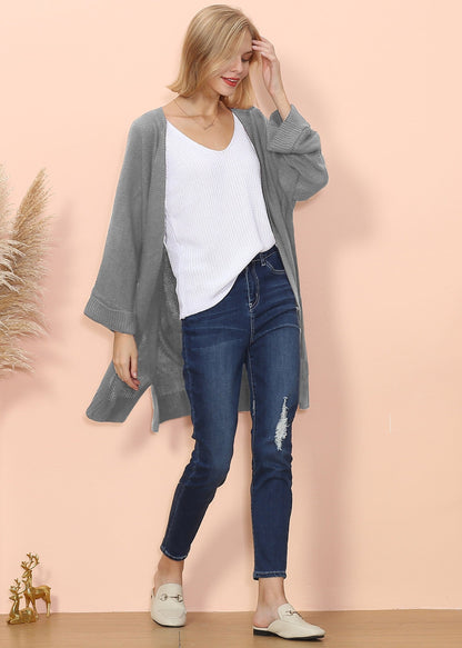 Open Front Chunky Knit Cardigan