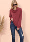 Cowl Neck Long Sleeve Pullover