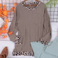 Leopard Contrast Pocket Pullover