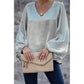 Puffed Sleeve V-Neck Blouse