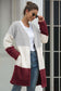 Color Blocked Sherpa Cardigan