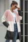 Color Blocked Sherpa Cardigan