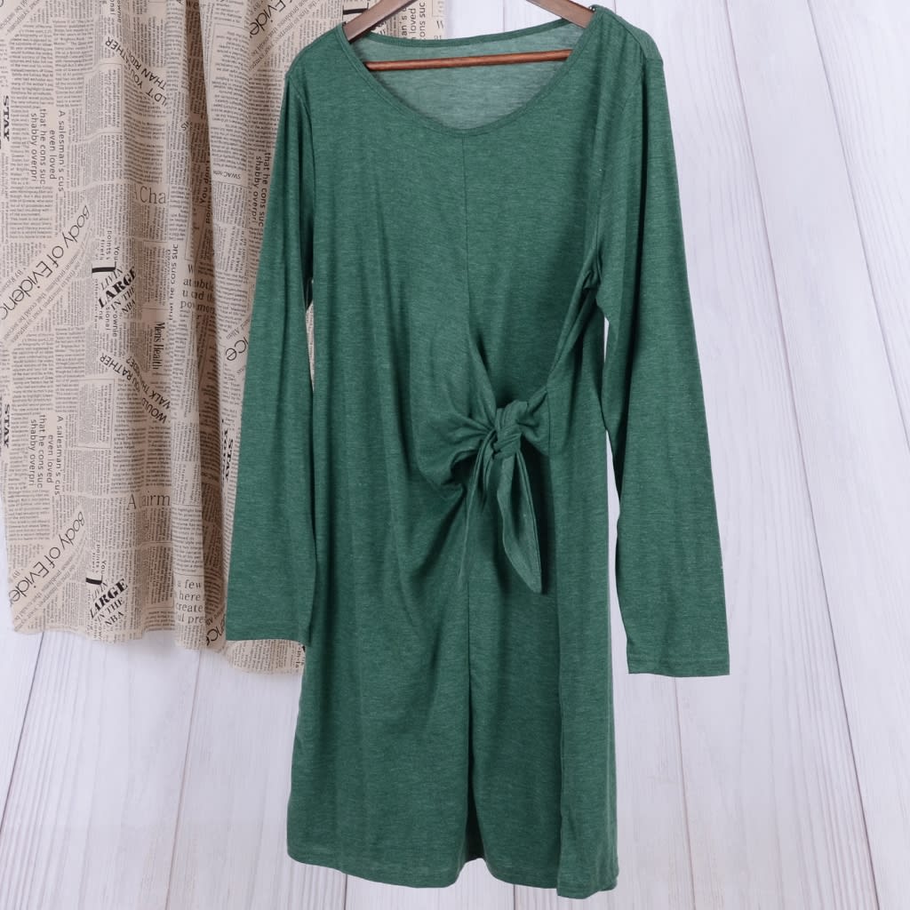 Solid Color Twist Knot Dress