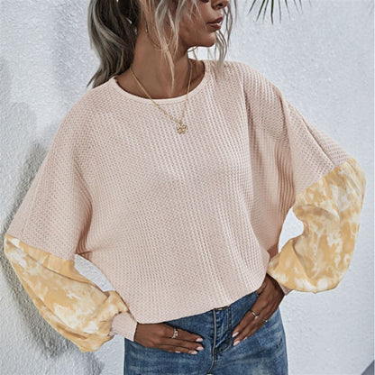 Two Tone Sleeve Knit Sweater