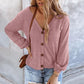 Textured Mauve Button Cardigan