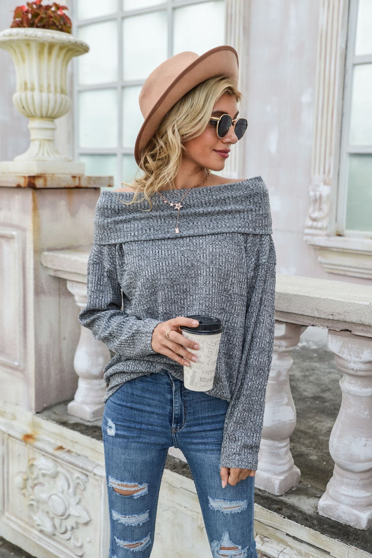 Off Shoulder Summer Pullover