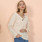 Drop Shoulder Textured Knit Sweater