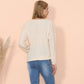 Drop Shoulder Textured Knit Sweater