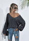 Heather Off-Shoulder Pocket Tunic Top