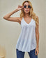 Anna-Kaci Flare V Neck Tank Top Handkerchief Spring Racerback Tank for Women