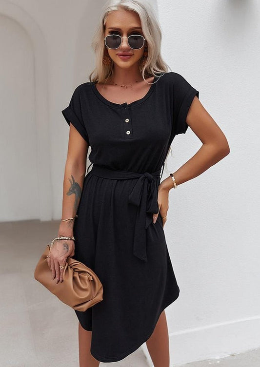 Henley Tie Front Dress