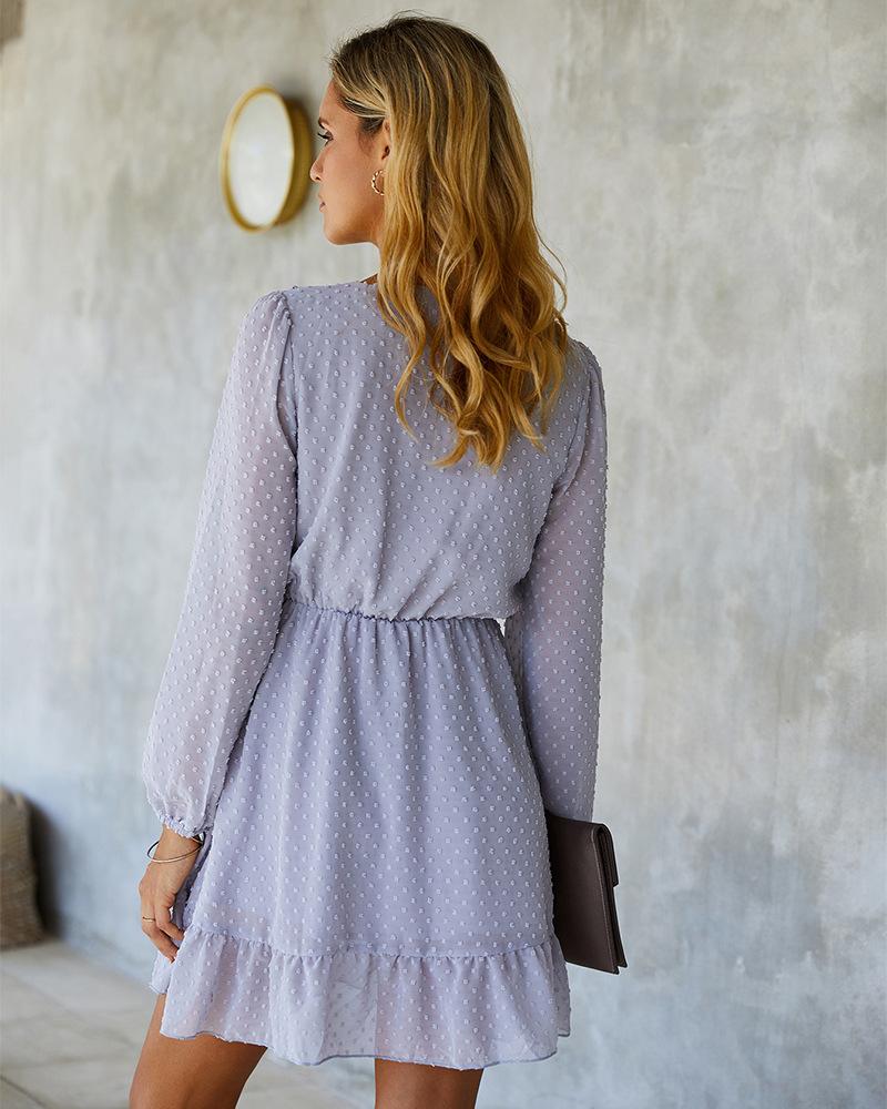 Clip Dot Summer Ruffle Dress