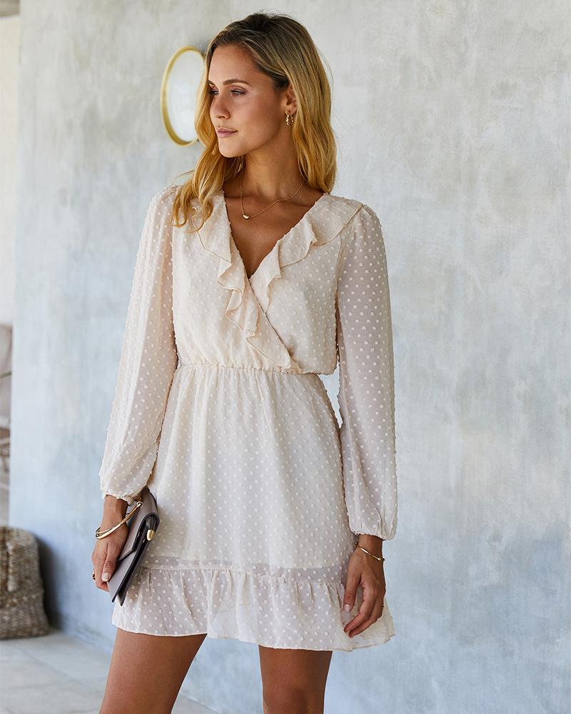 Clip Dot Summer Ruffle Dress