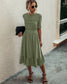 Lace Trim Gathered Dress