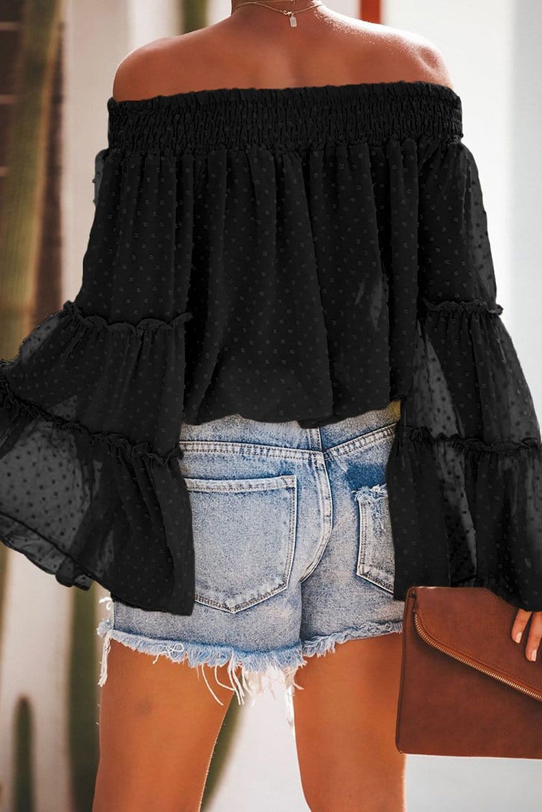 Off-Shoulder Ruffle Blouse