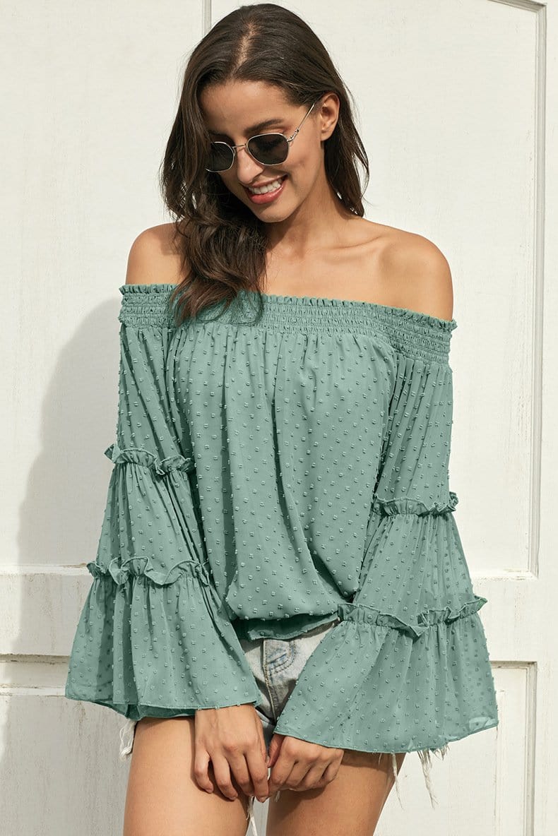 Off-Shoulder Ruffle Blouse