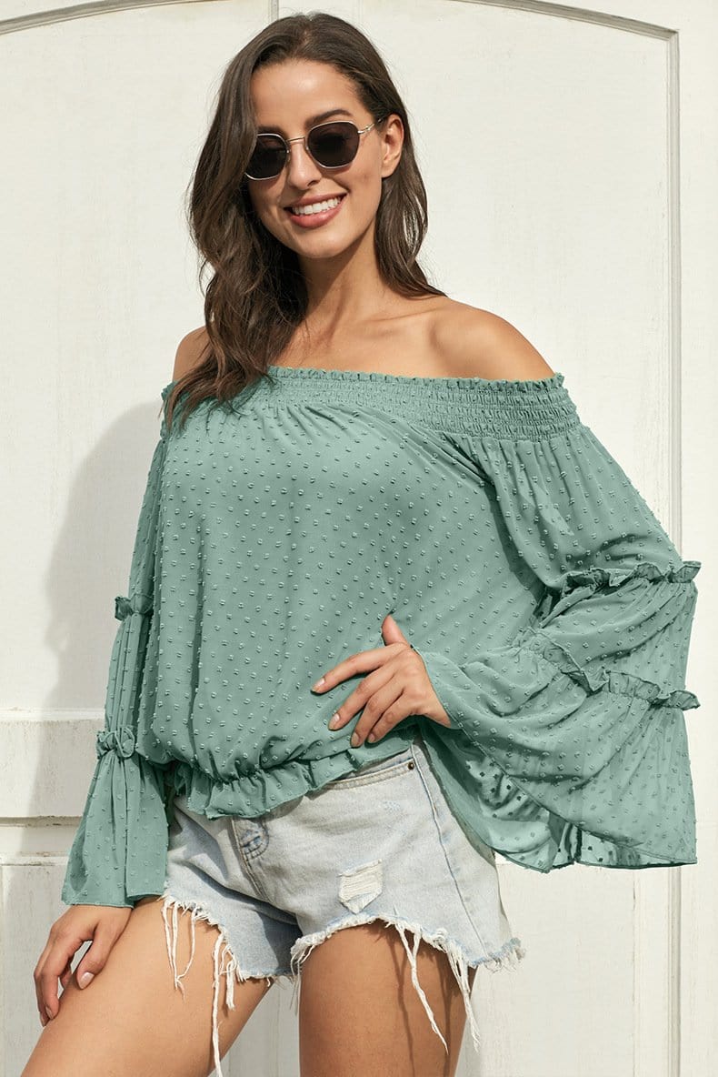 Off-Shoulder Ruffle Blouse