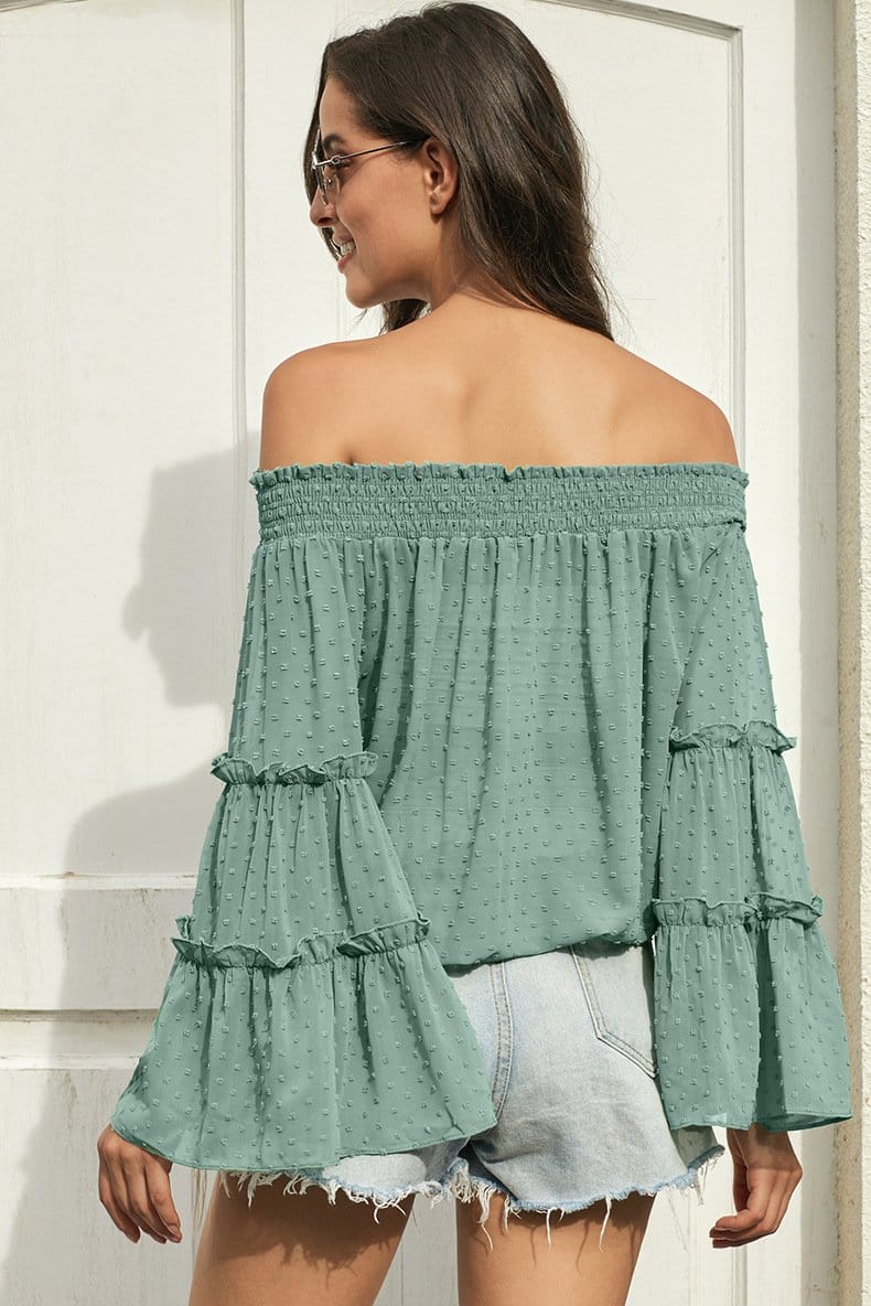 Off-Shoulder Ruffle Blouse