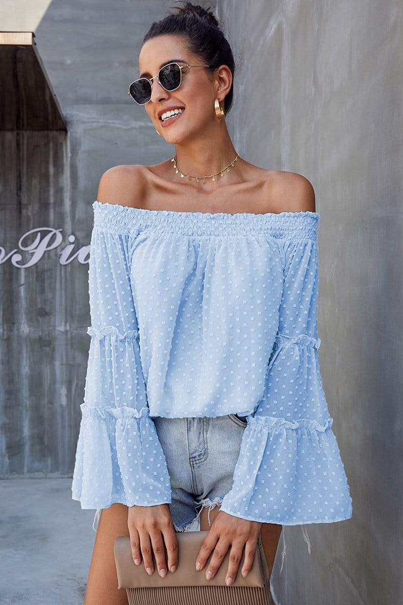 Off-Shoulder Ruffle Blouse