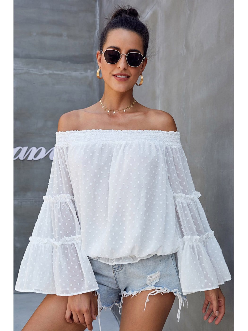 Off-Shoulder Ruffle Blouse