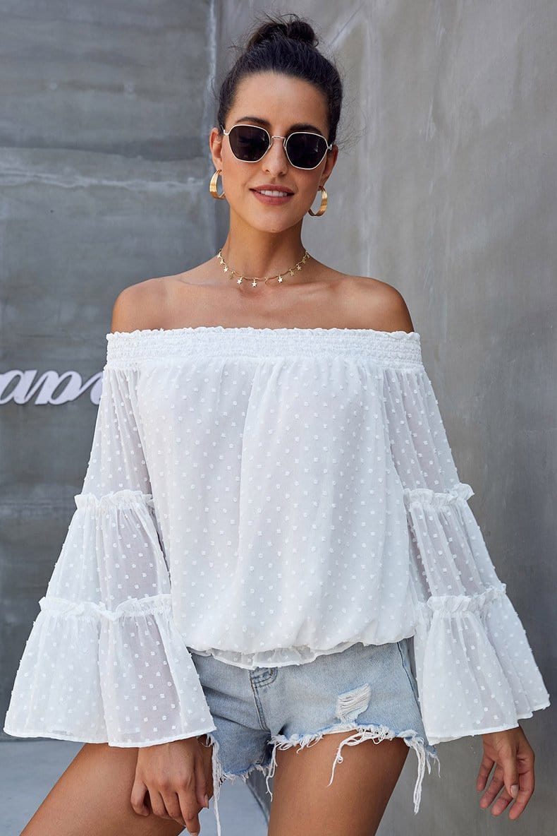 Off-Shoulder Ruffle Blouse