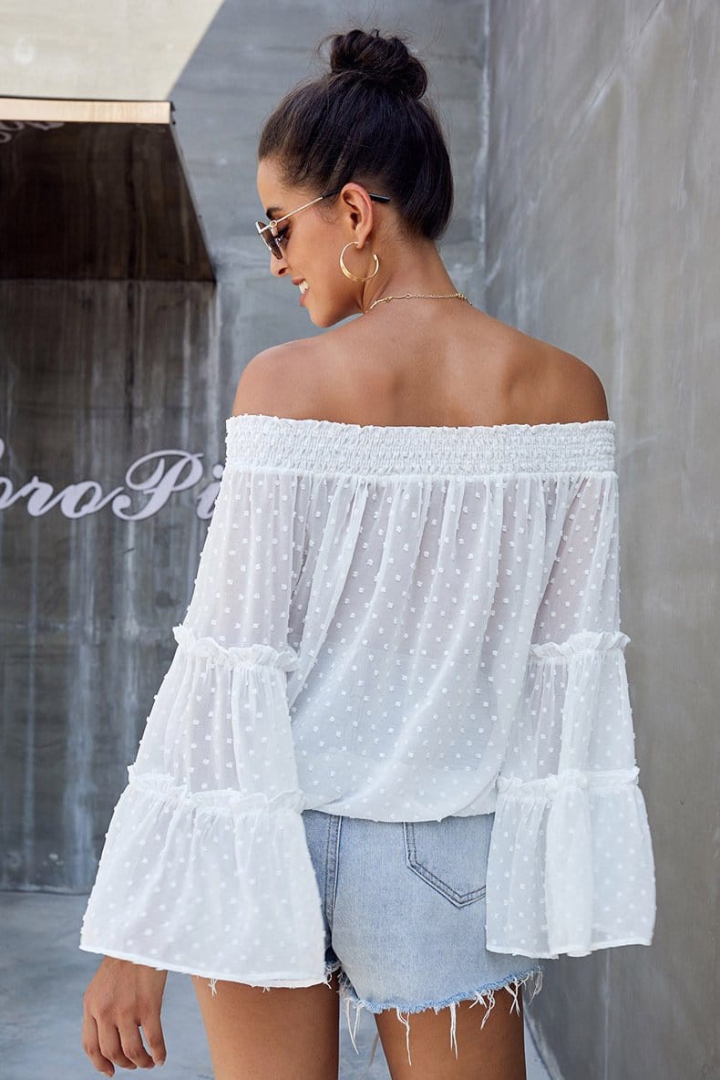 Off-Shoulder Ruffle Blouse