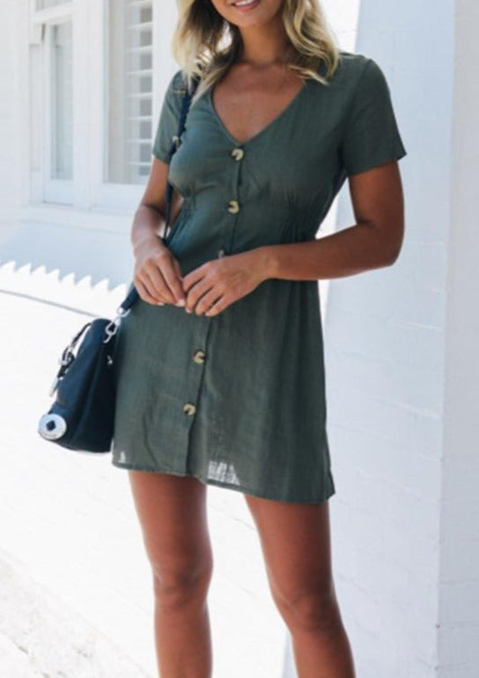 Button Down Tunic Dress