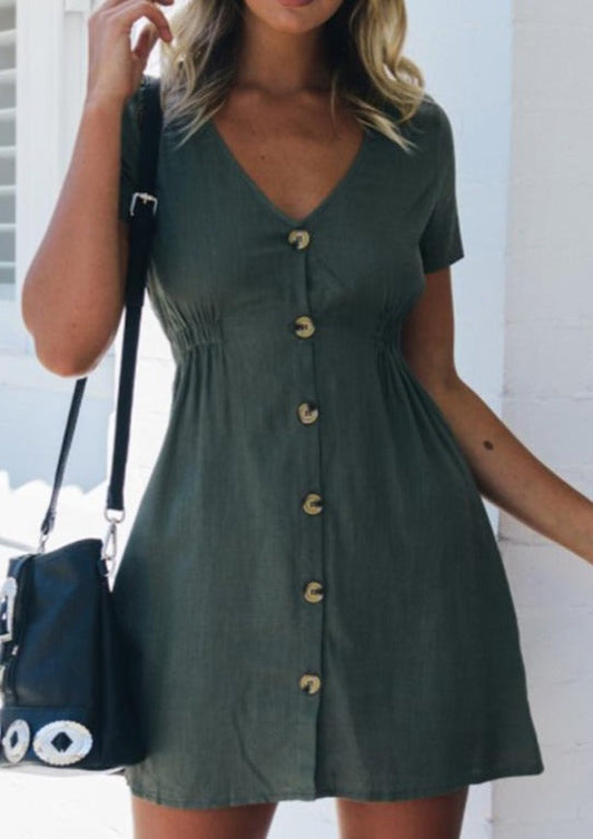 Button Down Tunic Dress