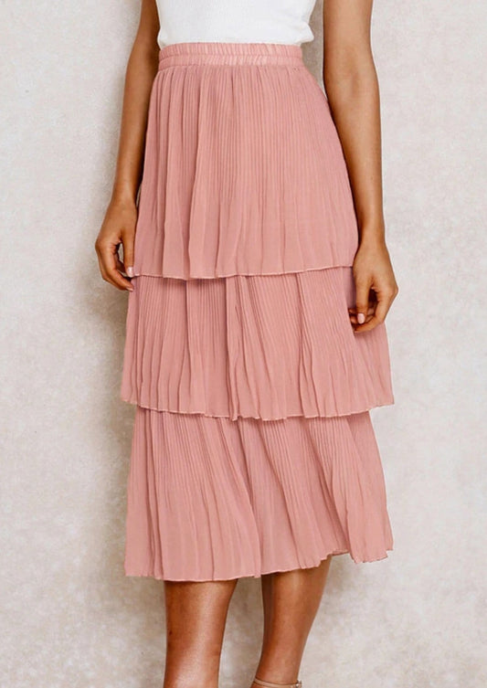 Layered Pleated Skirt