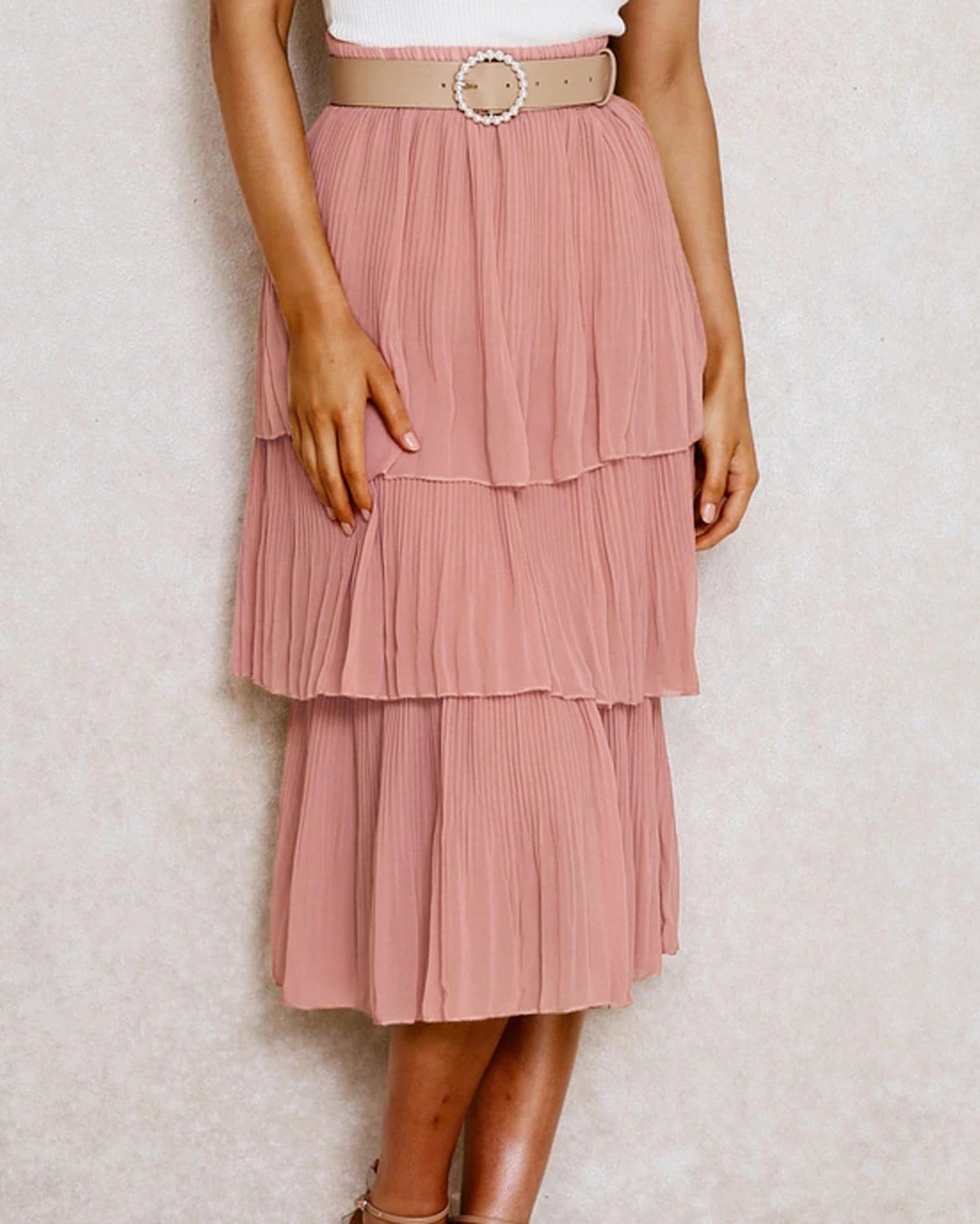 Layered Pleated Skirt