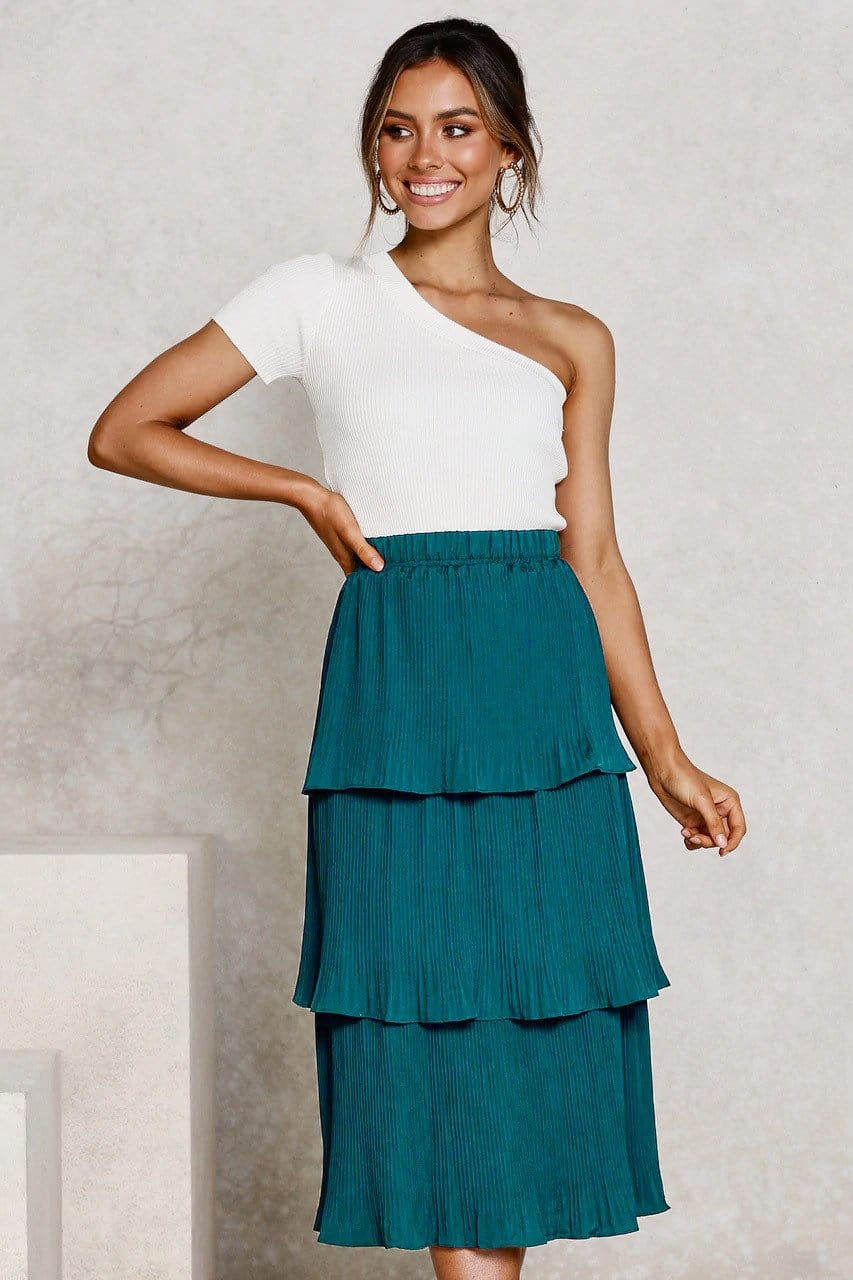 Layered Pleated Skirt