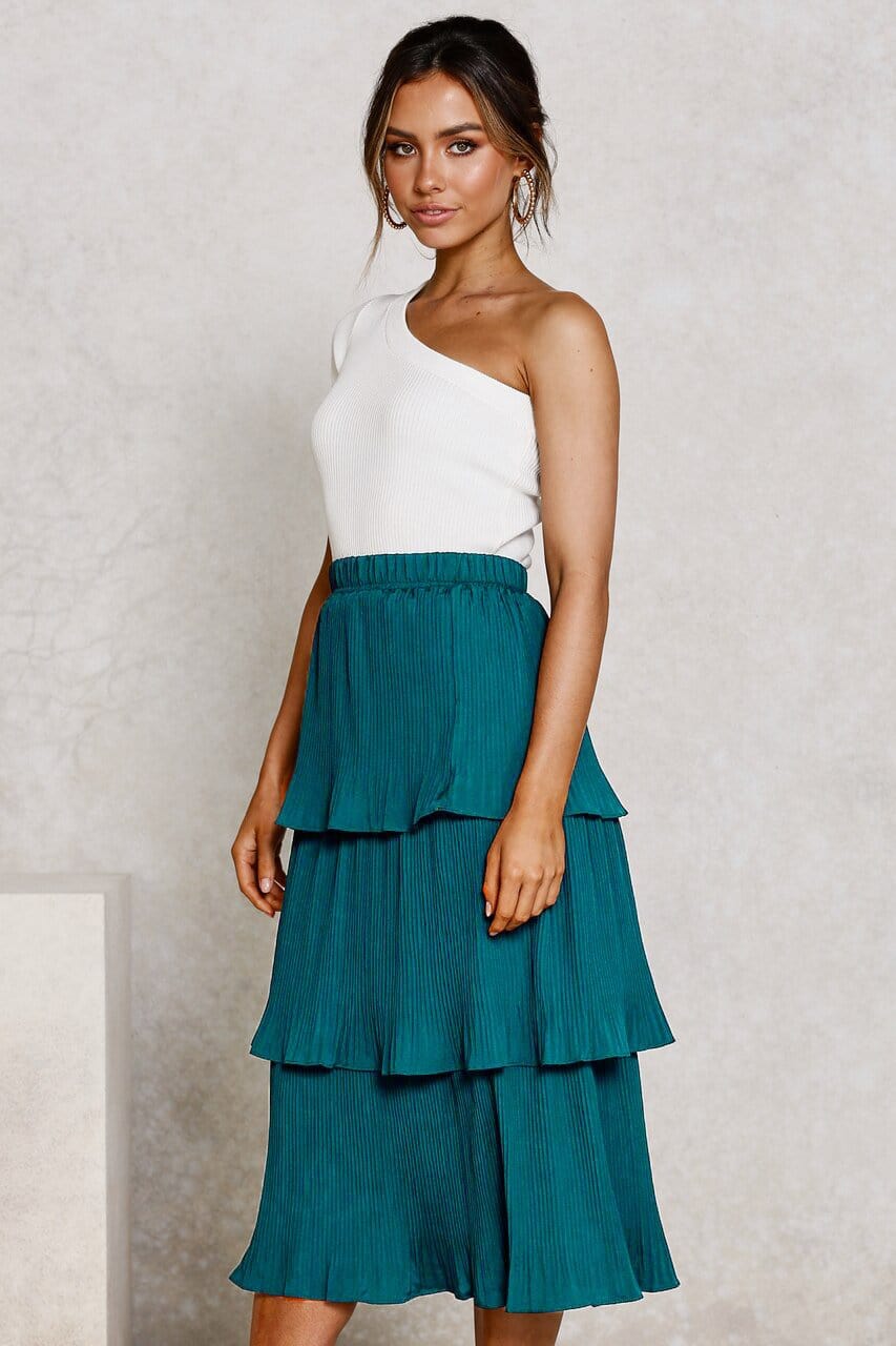 Layered Pleated Skirt