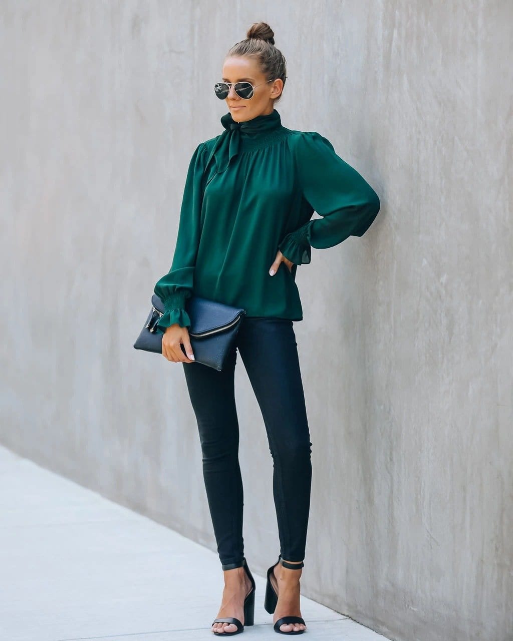 Date Night Bow Neck Blouse