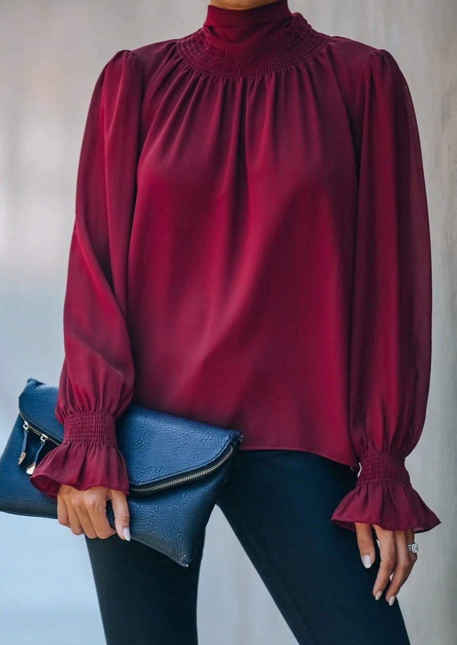 Date Night Bow Neck Blouse