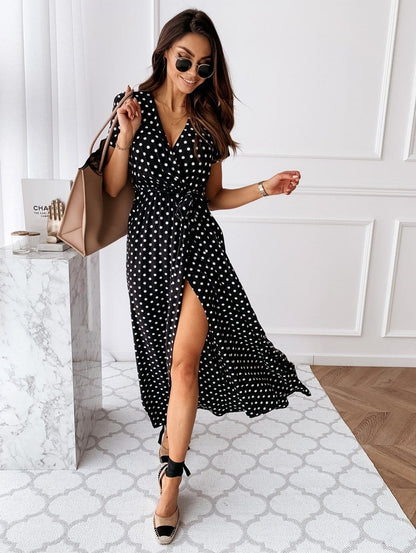 Polka Dot Wrap Dress | S-2XL