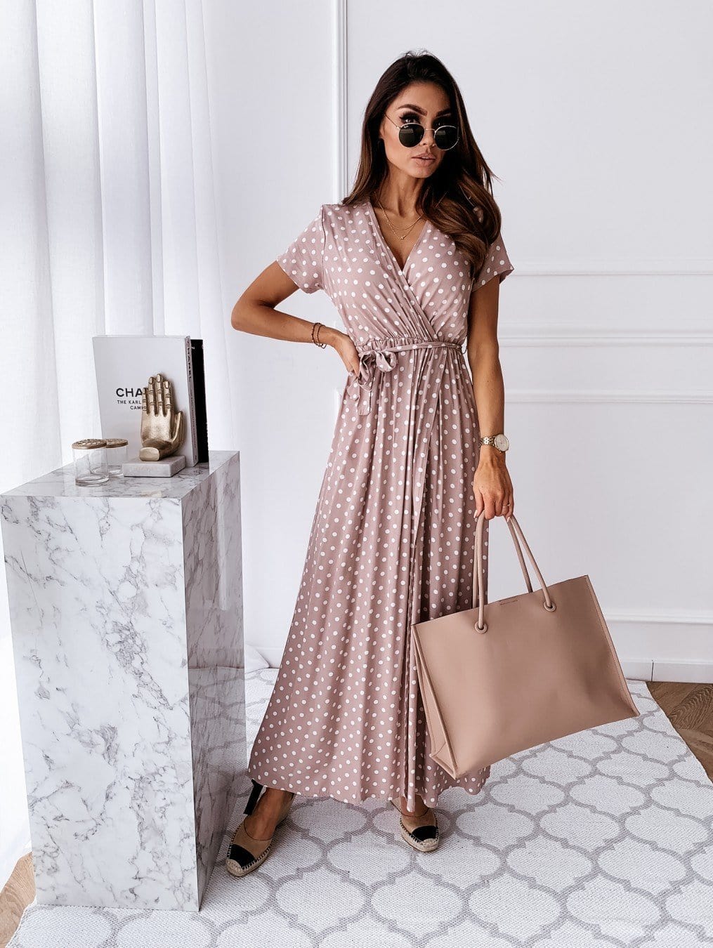 Polka Dot Wrap Dress | S-2XL