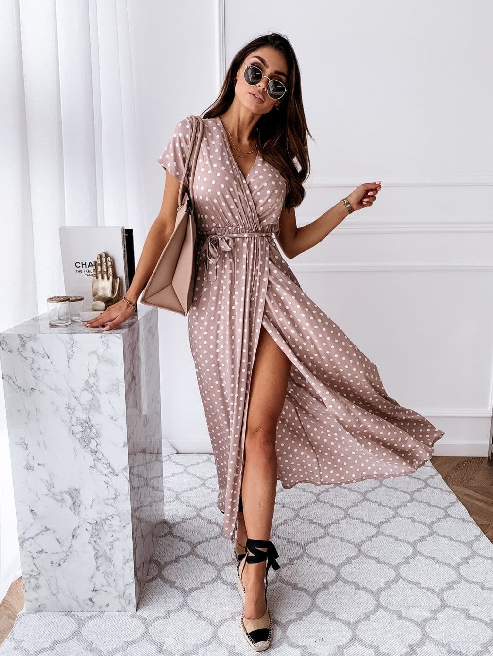 Polka Dot Wrap Dress | S-2XL