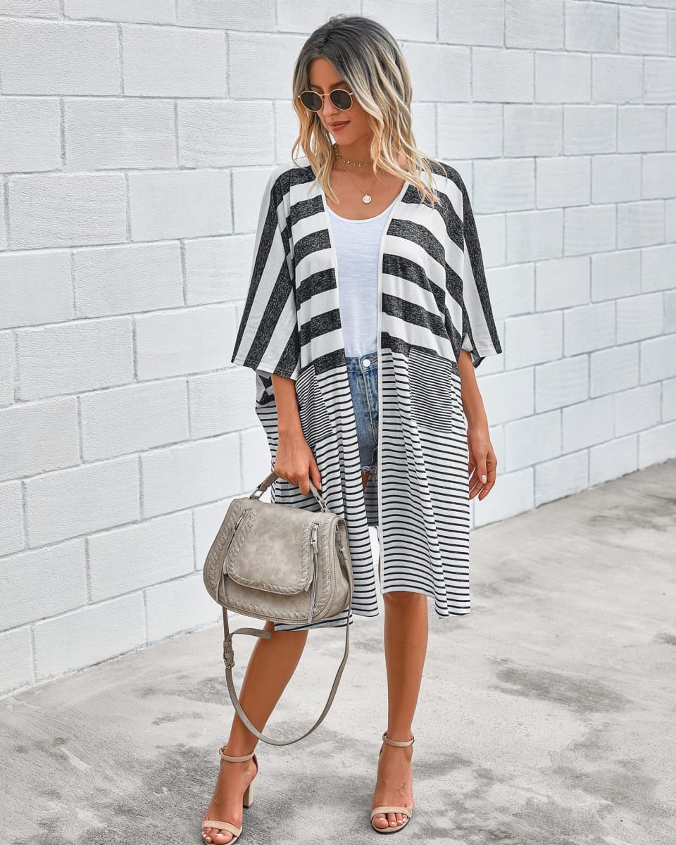 Mixed Striped Light Cardigan