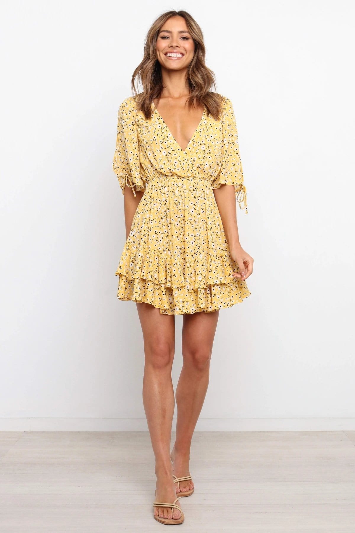 Soft Daisy Gathered Dress