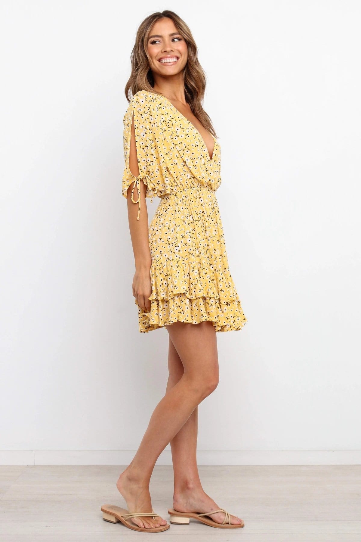 Soft Daisy Gathered Dress