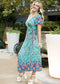 Boho Side Wrap Paradise Dress
