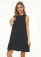 Round Neck Tiered Shift Dress