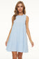 Round Neck Tiered Shift Dress