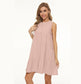 Round Neck Tiered Shift Dress