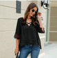 Relaxed Lace Flared Tunic Top